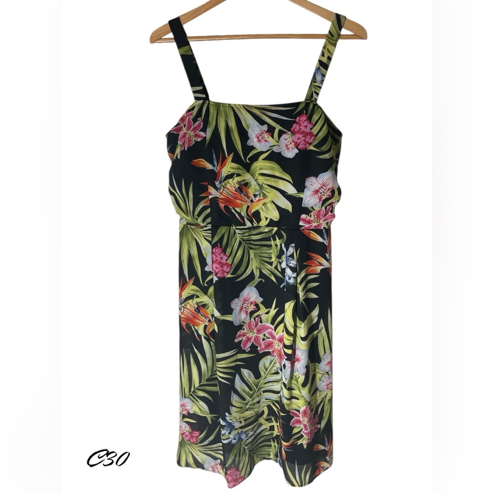 C30- Karin Steven’s Tropical dress Women’s Large - Size 12 - Picture 1 of 3